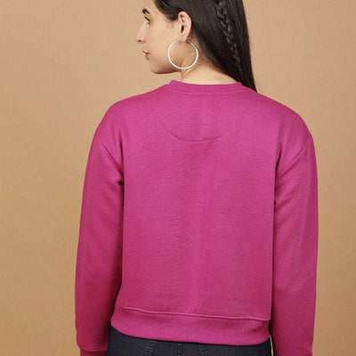 Women's Solid Regular Fit Sweatshirt