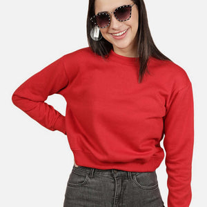 Women's Solid Regular Fit Sweatshirt