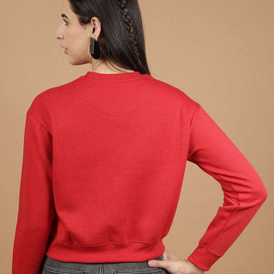 Women's Solid Regular Fit Sweatshirt