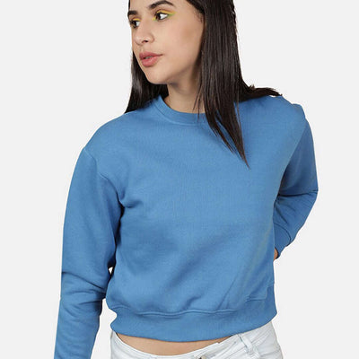 Women's Solid Regular Fit Sweatshirt