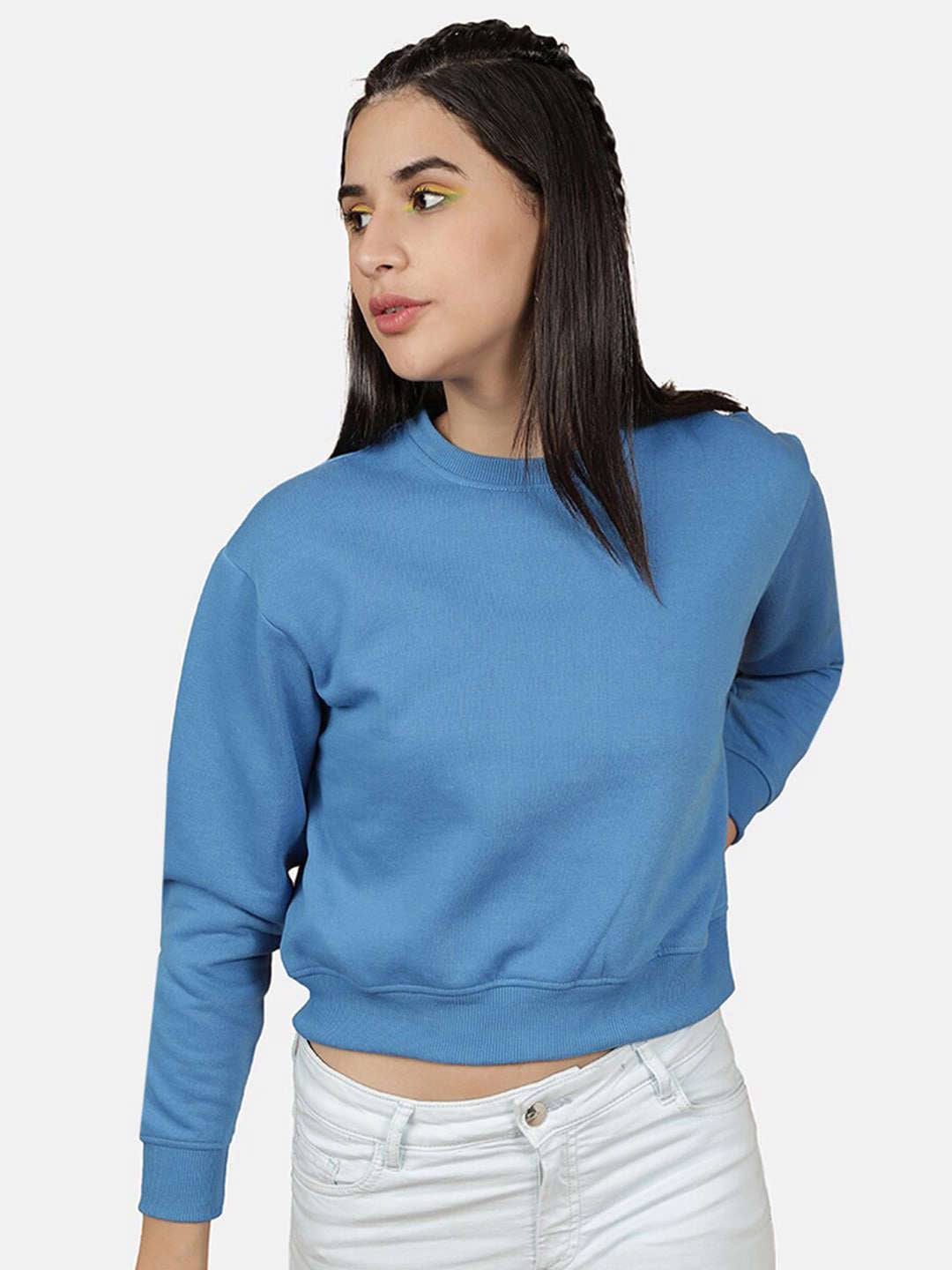 Women's Solid Regular Fit Sweatshirt