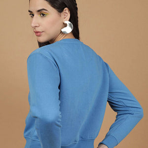 Women's Solid Regular Fit Sweatshirt