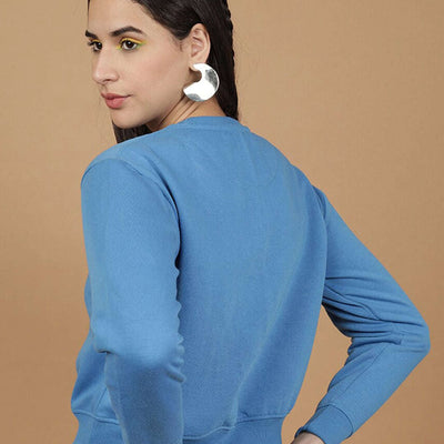 Women's Solid Regular Fit Sweatshirt