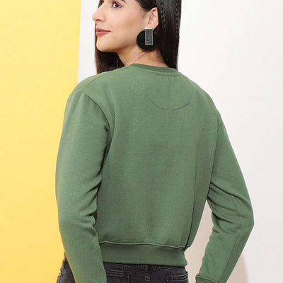 Women's Solid Regular Fit Sweatshirt