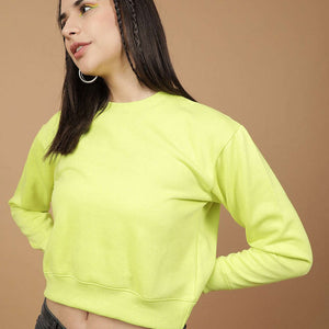 Women's Solid Regular Fit Sweatshirt