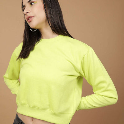 Women's Solid Regular Fit Sweatshirt