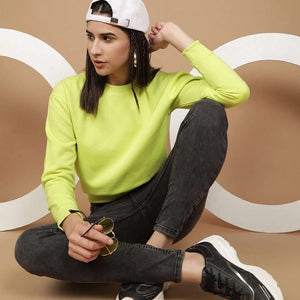 Women's Solid Regular Fit Sweatshirt