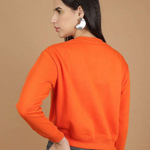 Women's Solid Regular Fit Sweatshirt