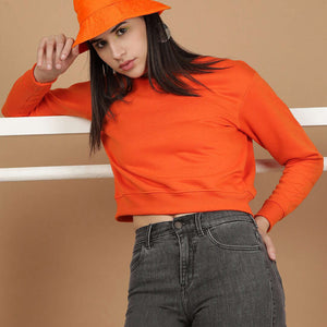 Women's Solid Regular Fit Sweatshirt