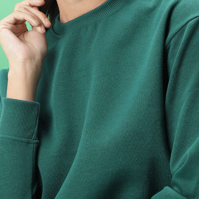 Women's Solid Regular Fit Sweatshirt