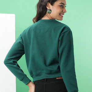 Women's Solid Regular Fit Sweatshirt
