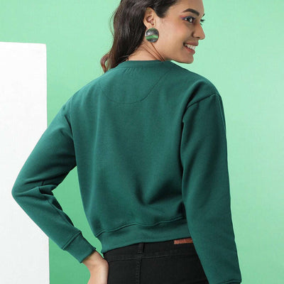 Women's Solid Regular Fit Sweatshirt