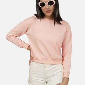 Women's Solid Regular Fit Sweatshirt