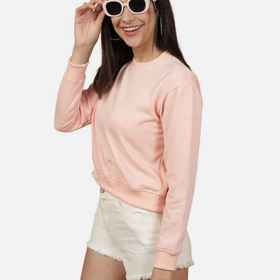 Women's Solid Regular Fit Sweatshirt