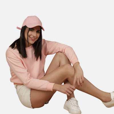 Women's Solid Regular Fit Sweatshirt