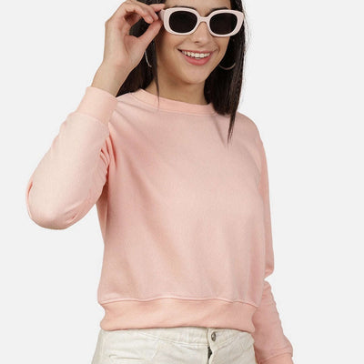 Women's Solid Regular Fit Sweatshirt