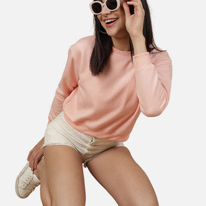 Women's Solid Regular Fit Sweatshirt