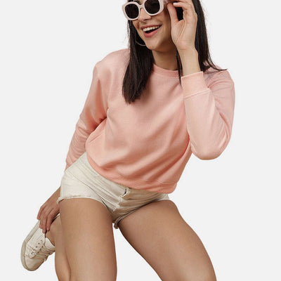 Women's Solid Regular Fit Sweatshirt