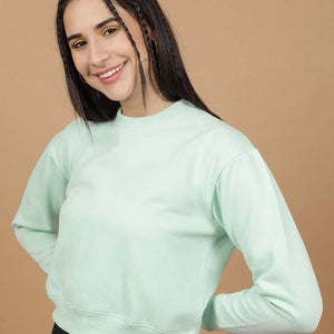 Women's Solid Regular Fit Sweatshirt