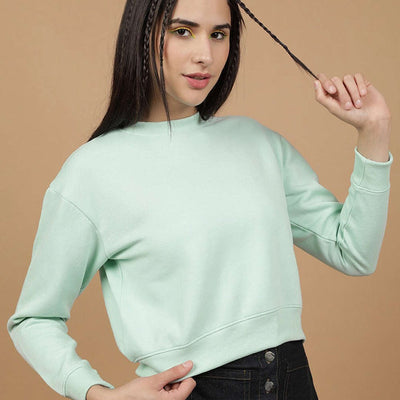 Women's Solid Regular Fit Sweatshirt