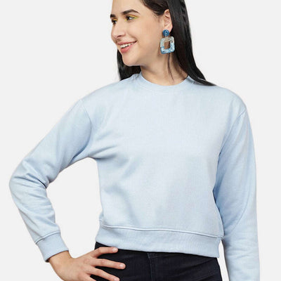 Women's Solid Regular Fit Sweatshirt