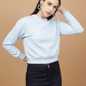 Women's Solid Regular Fit Sweatshirt