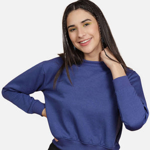 Women's Solid Regular Fit Sweatshirt