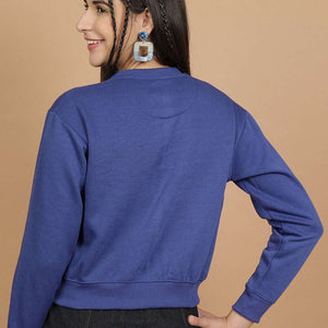 Women's Solid Regular Fit Sweatshirt