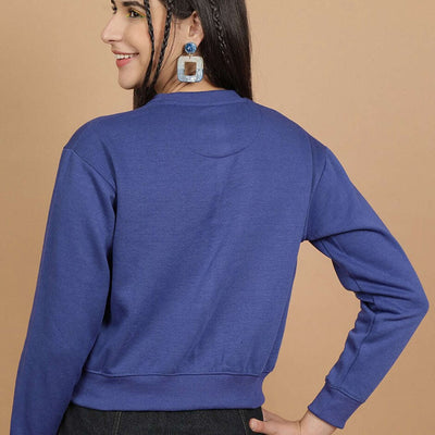 Women's Solid Regular Fit Sweatshirt