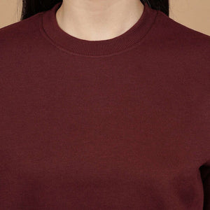 Women's Solid Regular Fit Sweatshirt