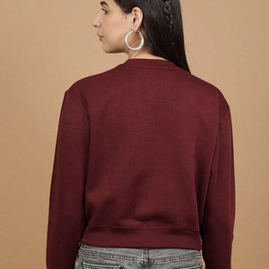 Women's Solid Regular Fit Sweatshirt