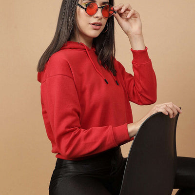 Women's Solid Regular Fit Sweatshirt