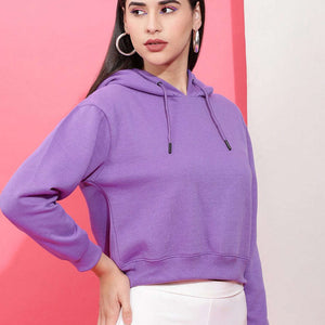 Women's Solid Regular Fit Sweatshirt