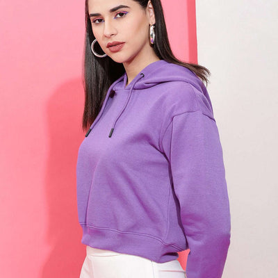 Women's Solid Regular Fit Sweatshirt