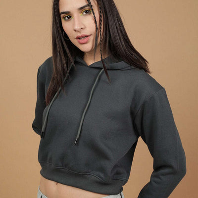 Women's Solid Regular Fit Sweatshirt