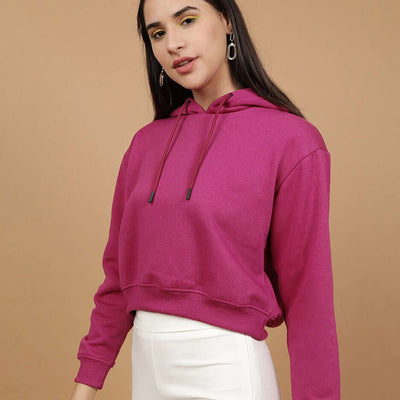 Women's Solid Regular Fit Sweatshirt