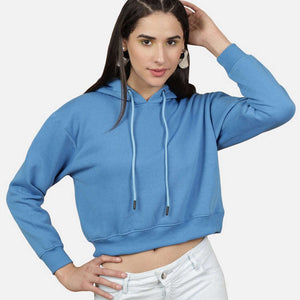 Women's Solid Regular Fit Sweatshirt