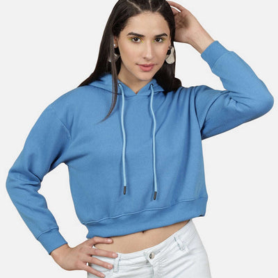 Women's Solid Regular Fit Sweatshirt