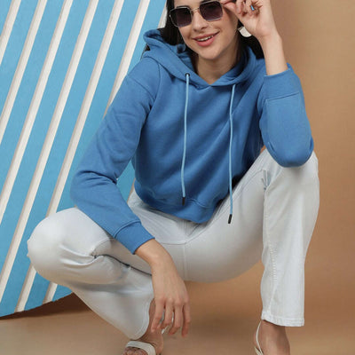 Women's Solid Regular Fit Sweatshirt