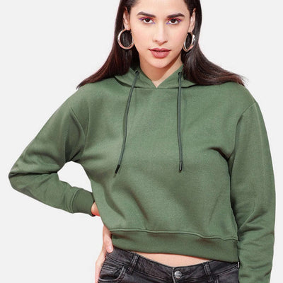 Women's Solid Regular Fit Sweatshirt