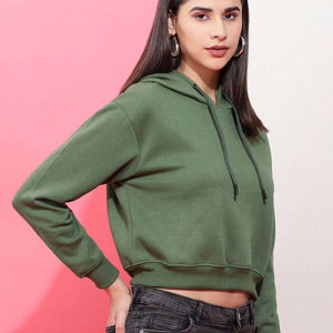 Women's Solid Regular Fit Sweatshirt