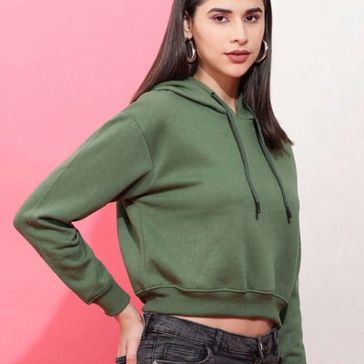 Women's Solid Regular Fit Sweatshirt