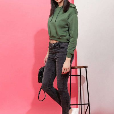 Women's Solid Regular Fit Sweatshirt