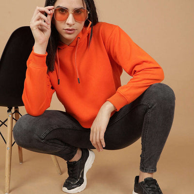 Women's Solid Regular Fit Sweatshirt