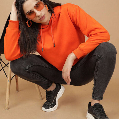 Women's Solid Regular Fit Sweatshirt