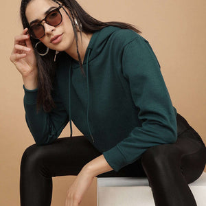 Women's Solid Regular Fit Sweatshirt