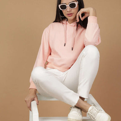 Women's Solid Regular Fit Sweatshirt