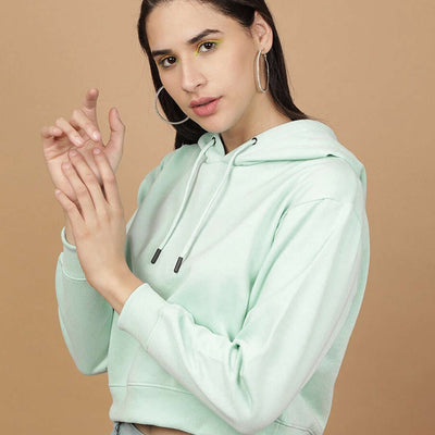 Women's Solid Regular Fit Sweatshirt