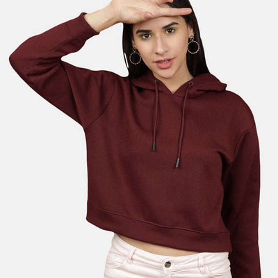 Women's Solid Regular Fit Sweatshirt