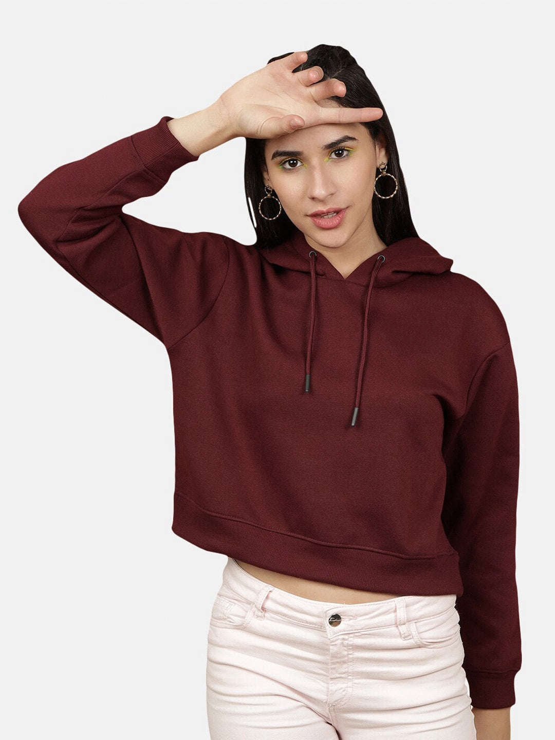 Women's Solid Regular Fit Sweatshirt